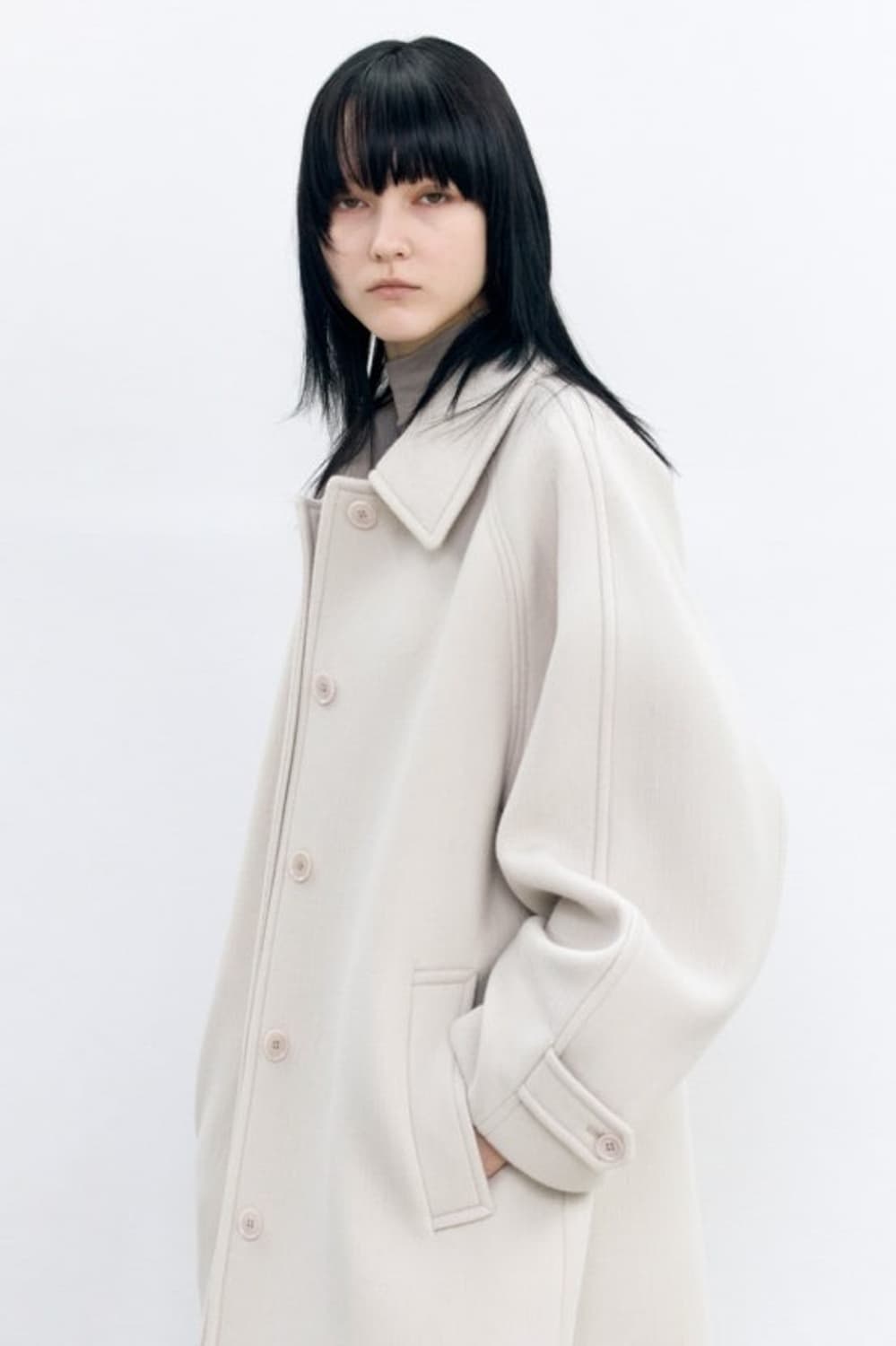 (XS) 인사일런스 우먼 소프트 하프 발마칸 코트 상품이미지2