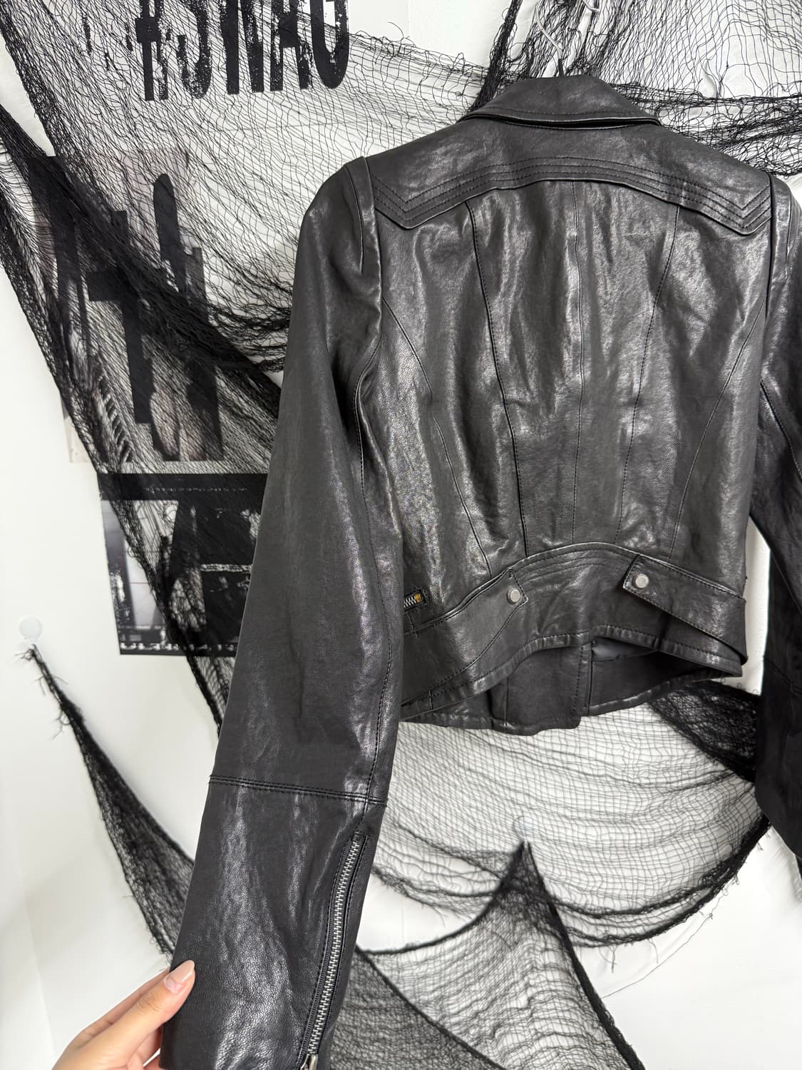 Stud detailed leather jacket 상품이미지4