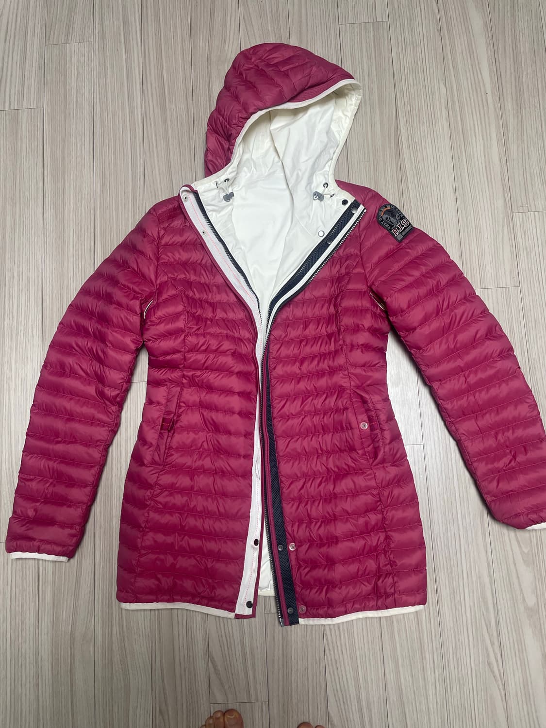 한글택 파라점퍼스 여성 리버시블 경량패딩 M 상품이미지1