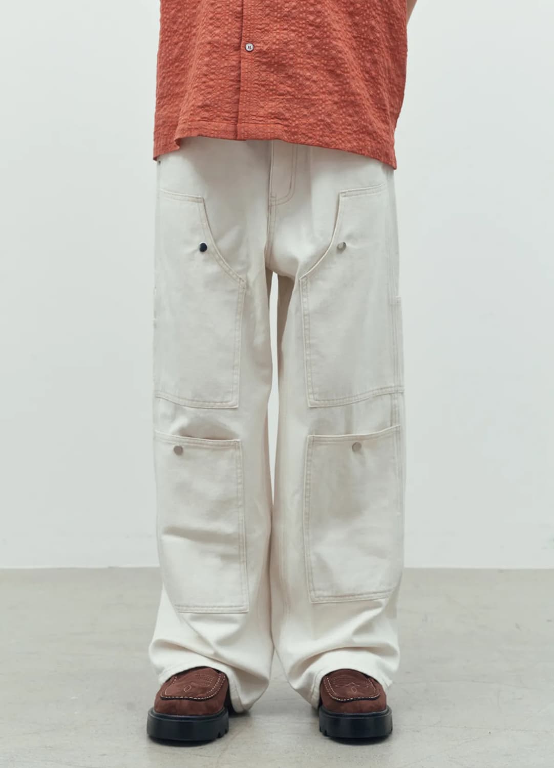 도프제이슨 멀티 포켓 카펜터 팬츠 바지 크림 M 상품이미지3