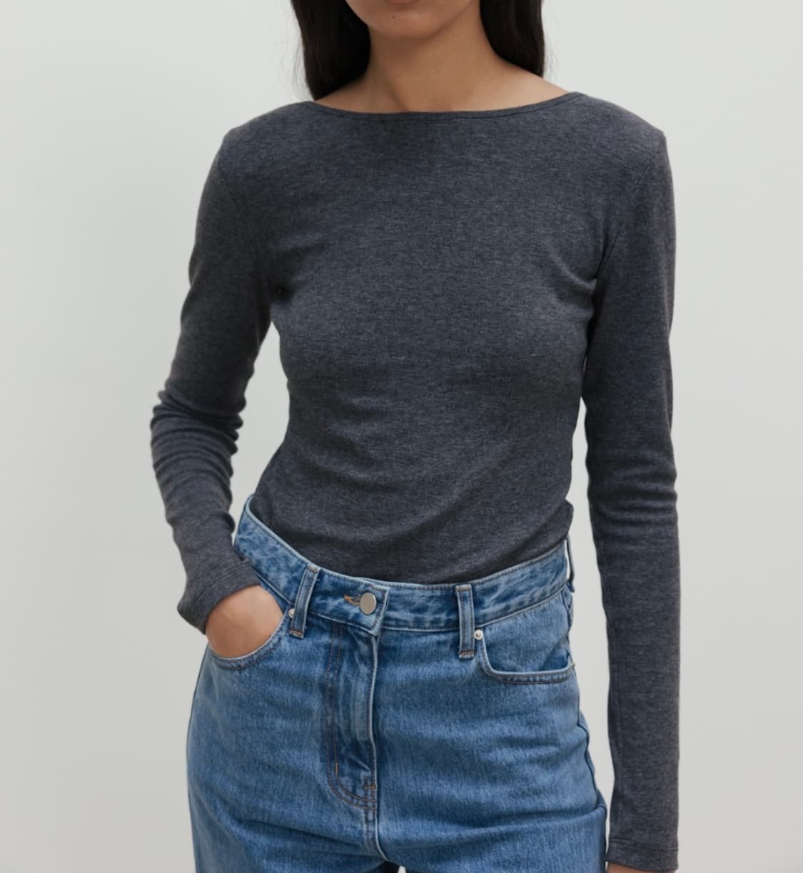 Rrace 레이스 scoop layered t-shirt 새상품 상품이미지4