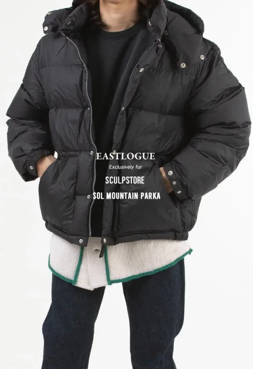 이스트로그x스컬프 스토어 솔 마운틴 파카 블랙 S 상품이미지1