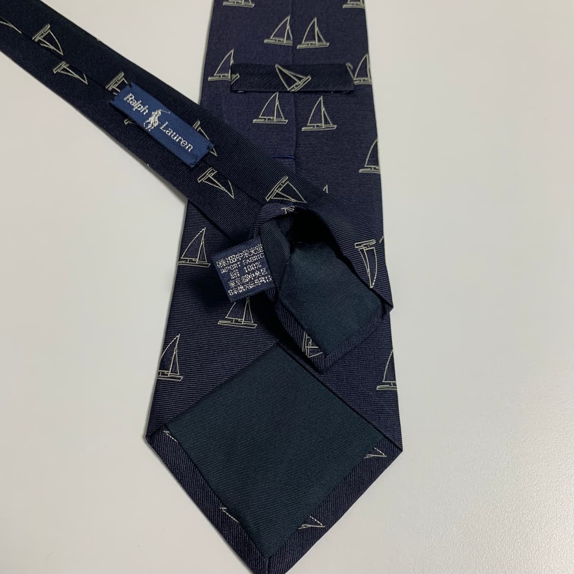 폴로 랄프로렌(POLO) 클래식 정장넥타이 네이비 최상급 9.2cm 상품이미지7