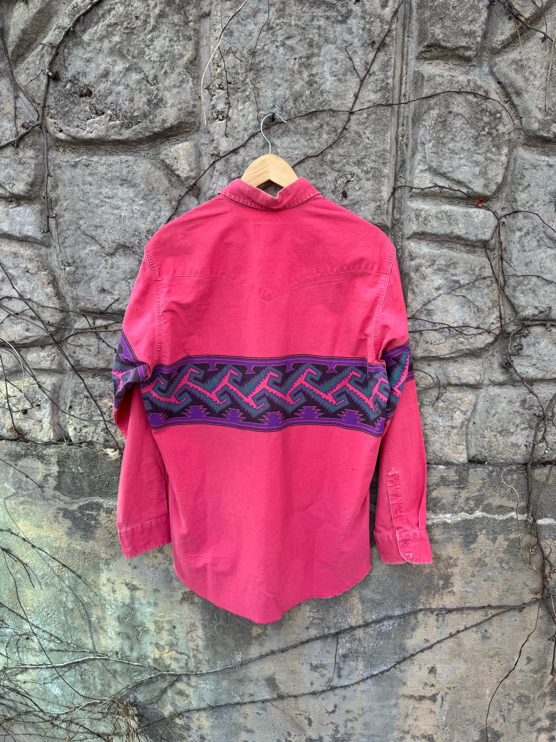 90s 랭글러 빈티지 브러쉬포퍼 아즈텍 웨스턴 셔츠  상품이미지2