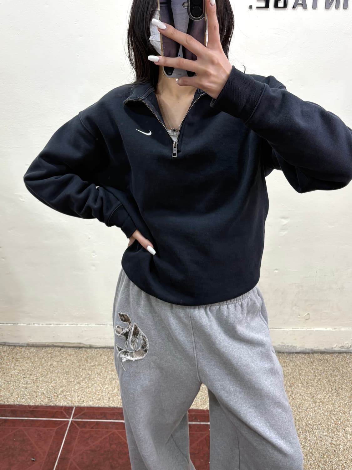 나이키 반집업 맨투맨 상품이미지1