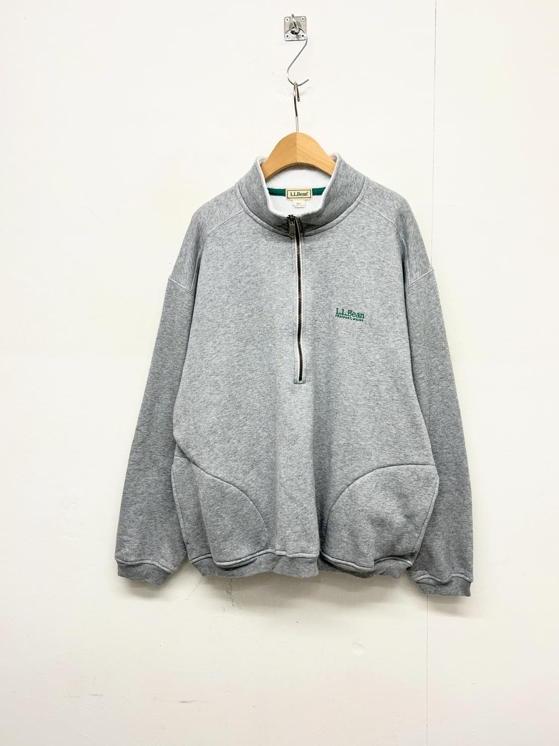 JPN L.L.Bean 하프집업 맨투맨 회색 상품이미지1