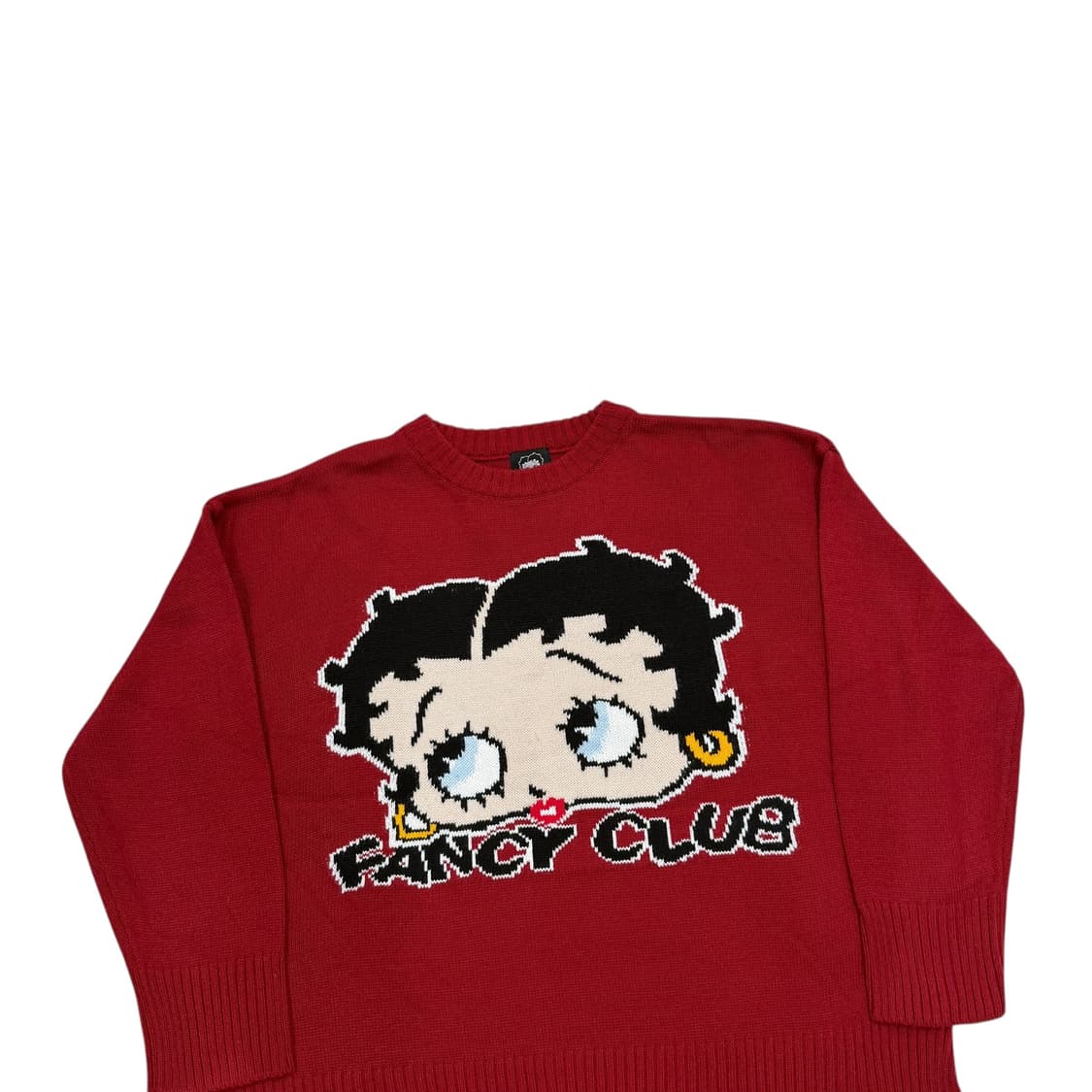 네스티킥 X 베티붑 옆트임 니트 레드 S 상품이미지2