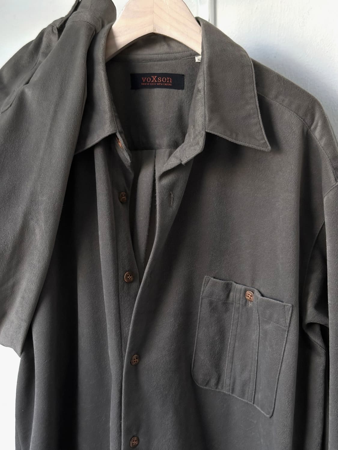 Velour touch fleece wide shirt 상품이미지1