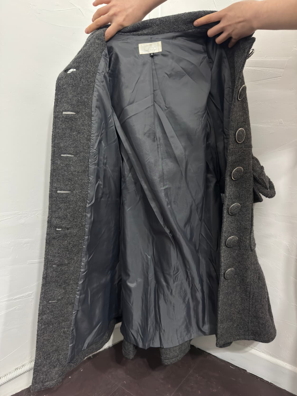 otto gray dress wool coat 상품이미지10