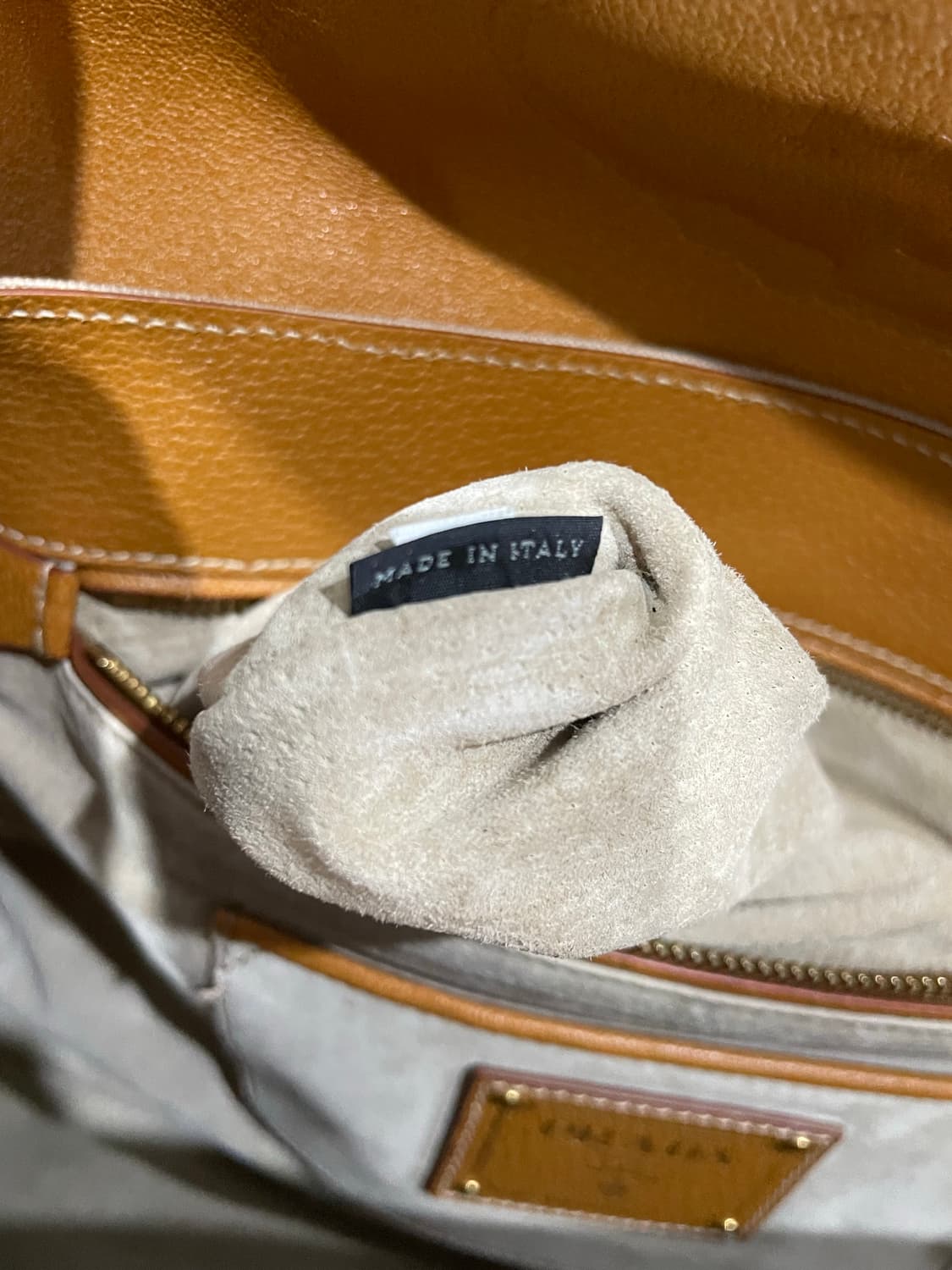 프라다 가죽 캔버스 토트백 베이지/브라운 정품 상품이미지10