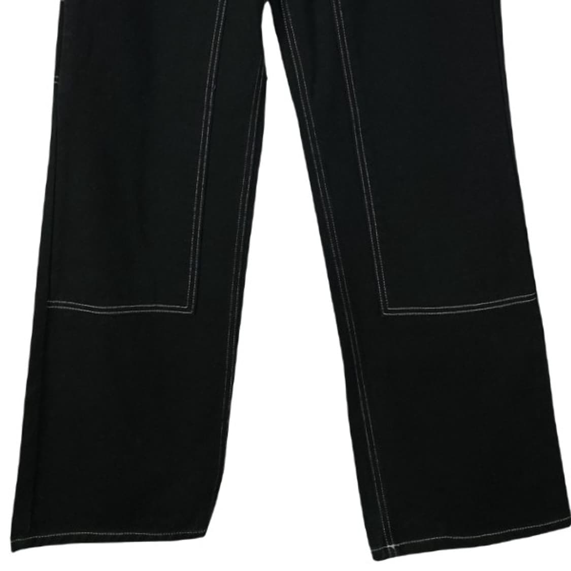 [러닝하이] 스트치 더블니 카펜터 와이드 팬츠 블랙 M19173 상품이미지5