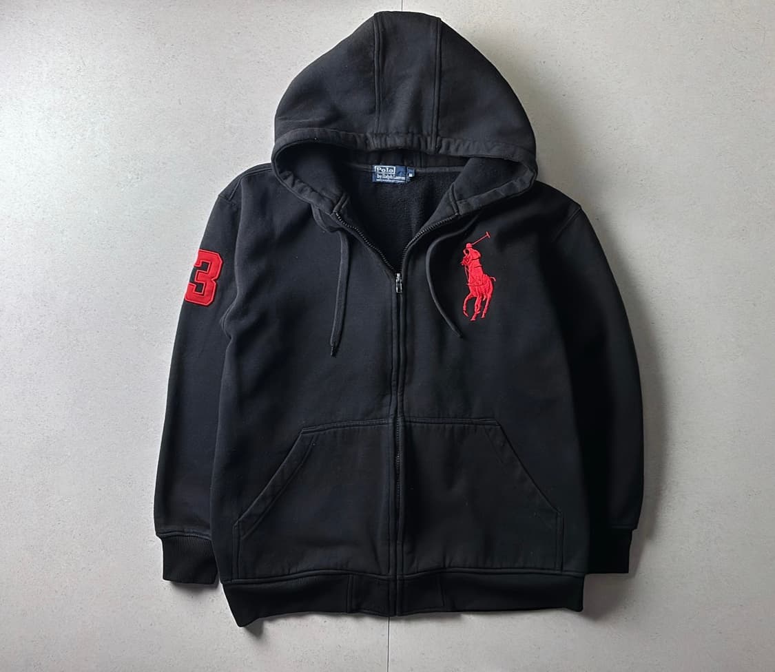 폴로 빅포니 검빨 후드집업 상품이미지4