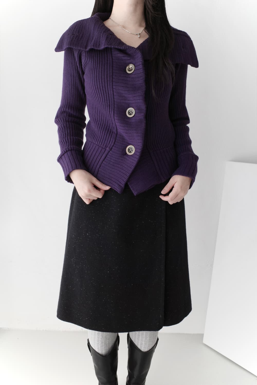 button collar cardigun 상품이미지5