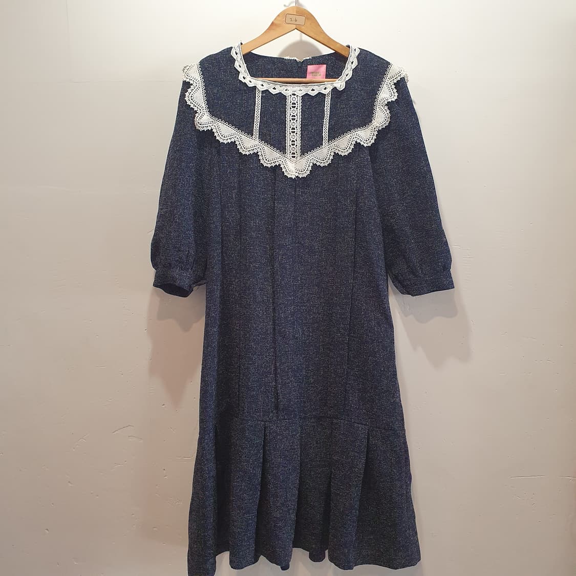 트위드 빅카라 레이스 원피스  상품이미지1