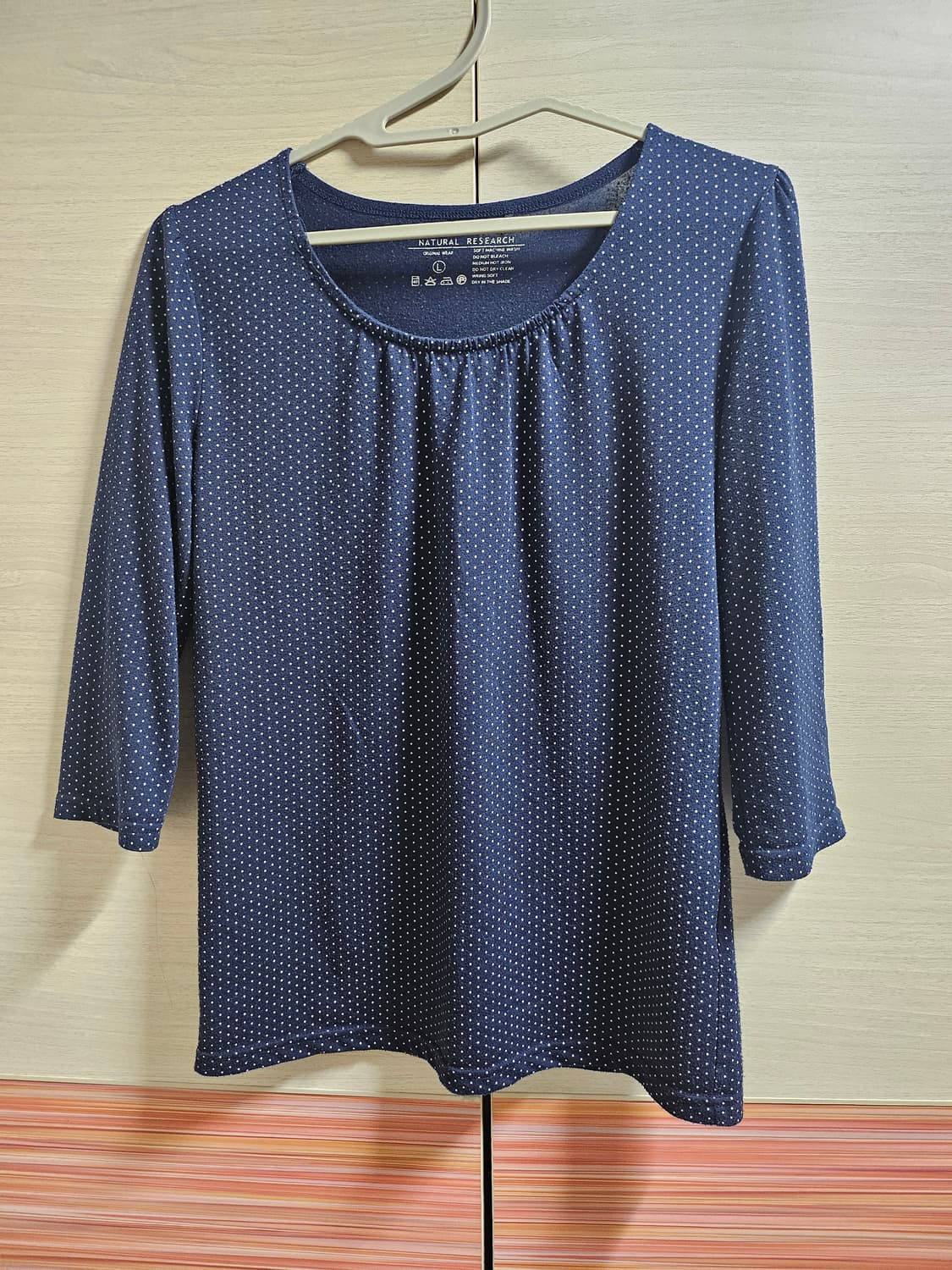 도트 땡땡이 7부 긴팔티 상품이미지1