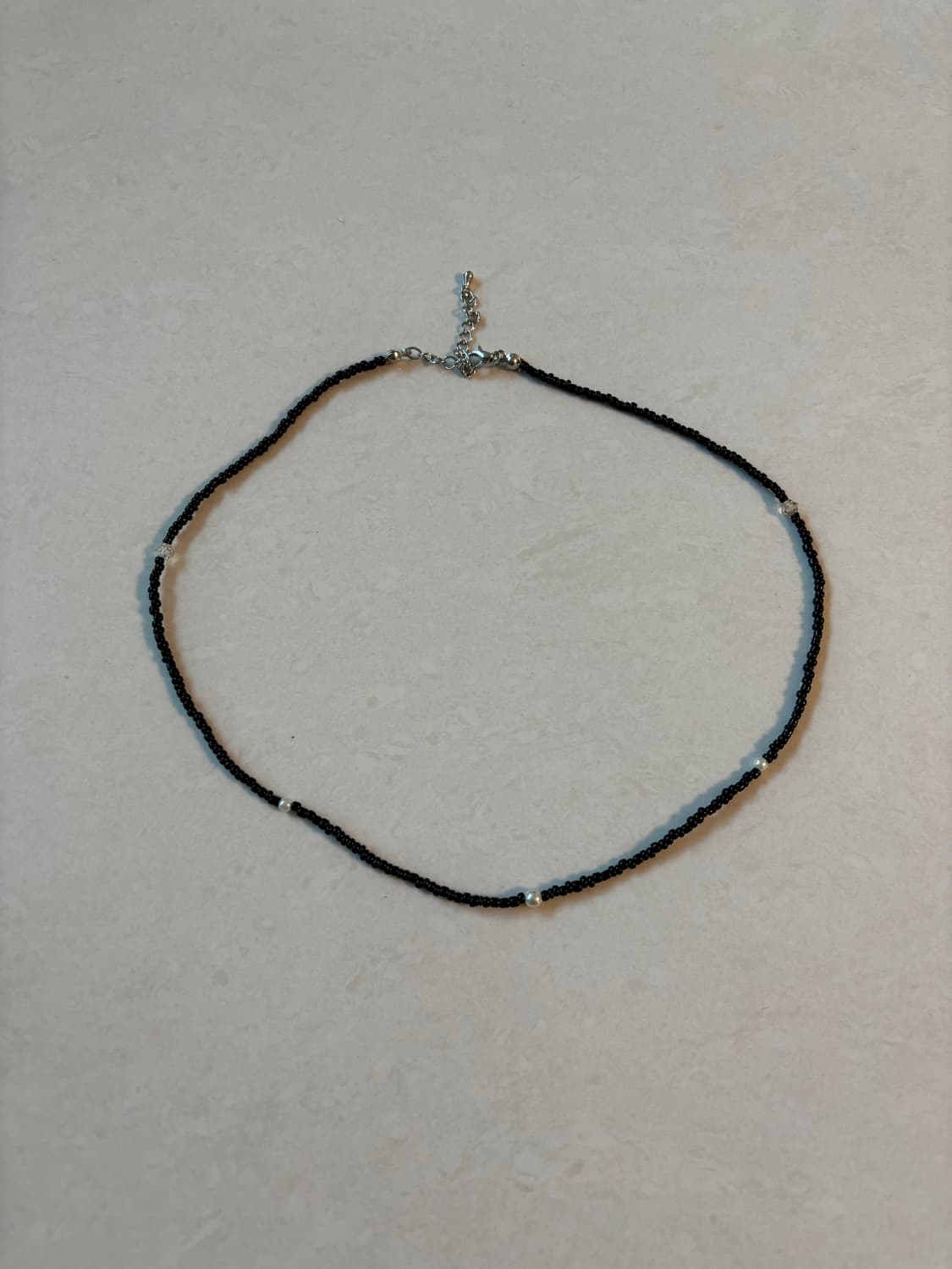 새상품) 블랙 비즈 목걸이 레이어드 비즈 목걸이 상품이미지4