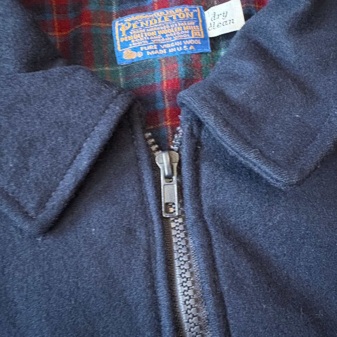90년대 미국 생산 펜들턴 네이비 울 블루종 자켓 상품이미지5