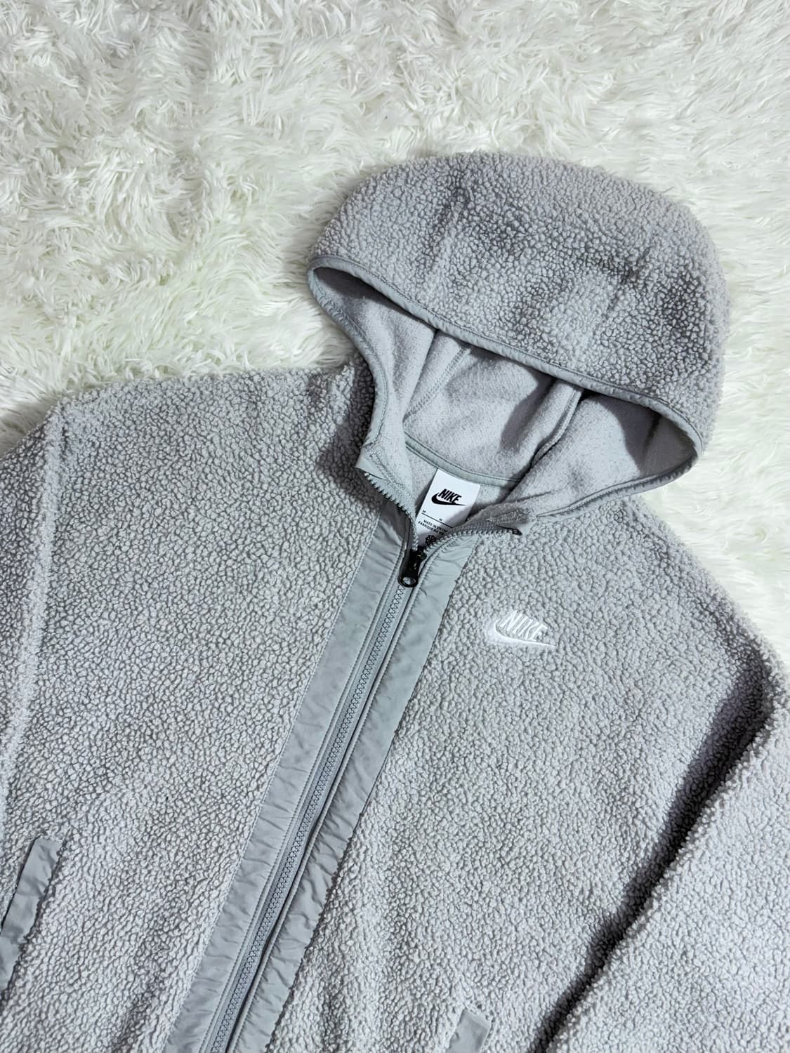 나이키 그레이 스우시 플리스 집업  상품이미지4