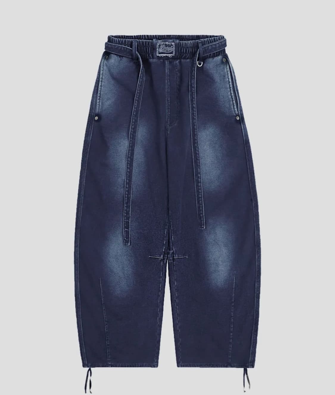 배드블러드 빌리 워시드 데님 스웻 팬츠 - 블루 상품이미지1