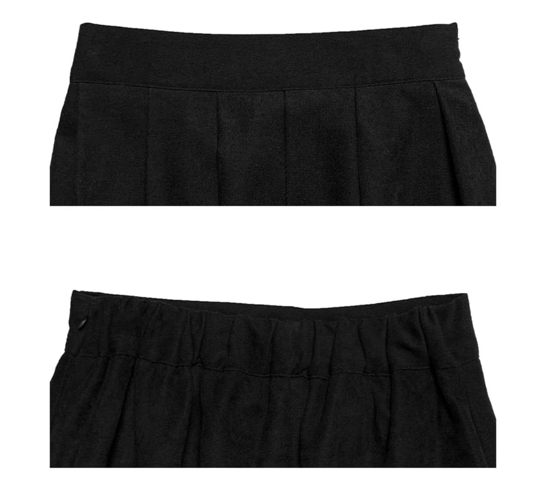 스웨이드 미디 핀턱 스커트 치마 상품이미지6