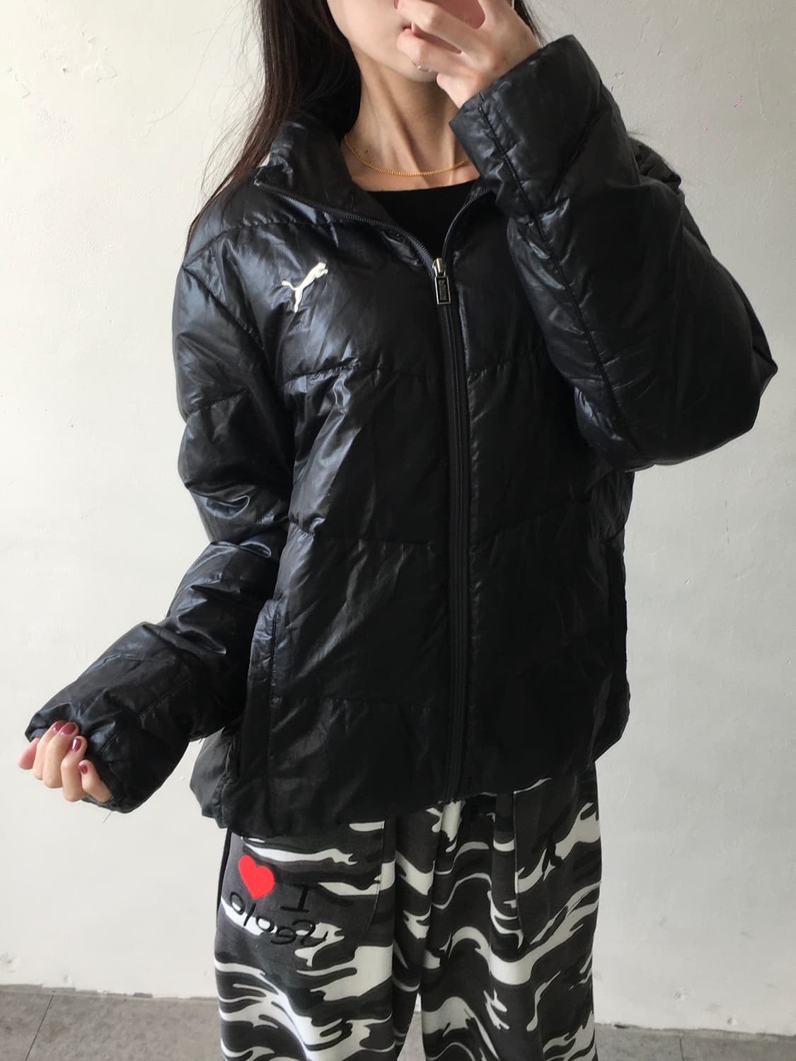 푸마 가슴로고 패딩 상품이미지1