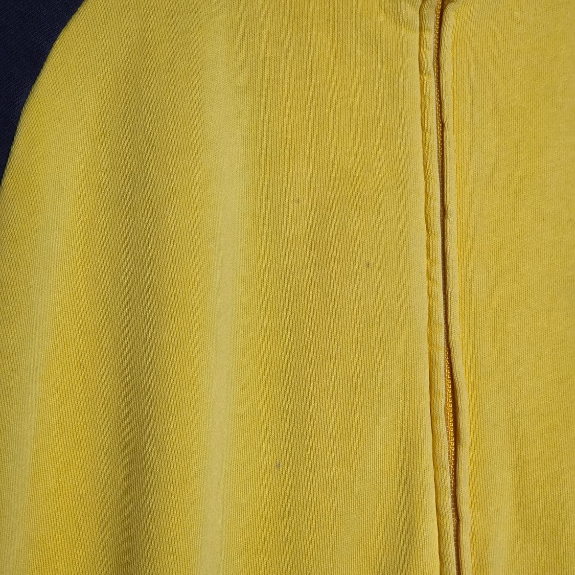 나이키 옐로우 네이비 배색 코튼 져지 집업 상품이미지4