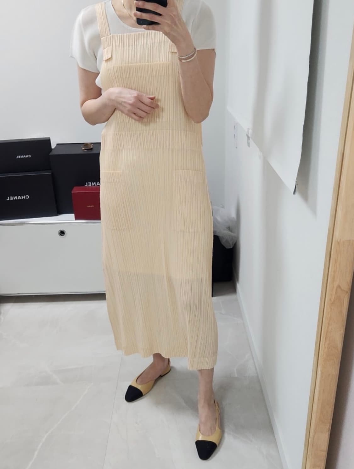 플리츠플리즈 멜빵원피스 3 상품이미지1