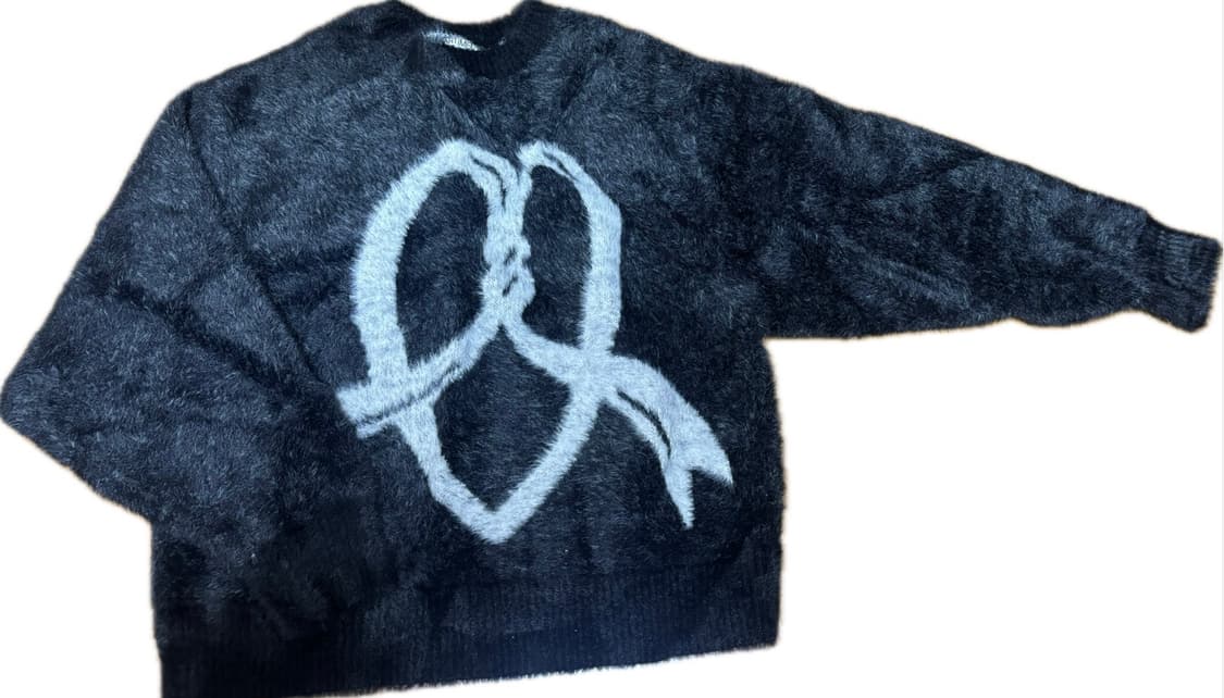 브레첼 쉐기 니트 크루넥 블랙 상품이미지2