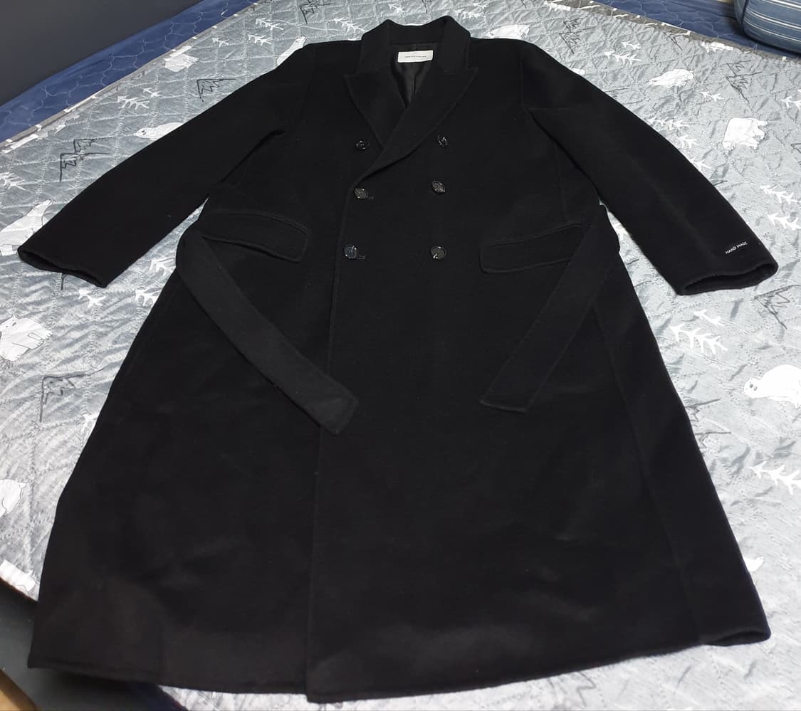 젠틀x커버 핸드메이드 피크트라펠 울 더블버튼 롱코트 (L) 상품이미지1