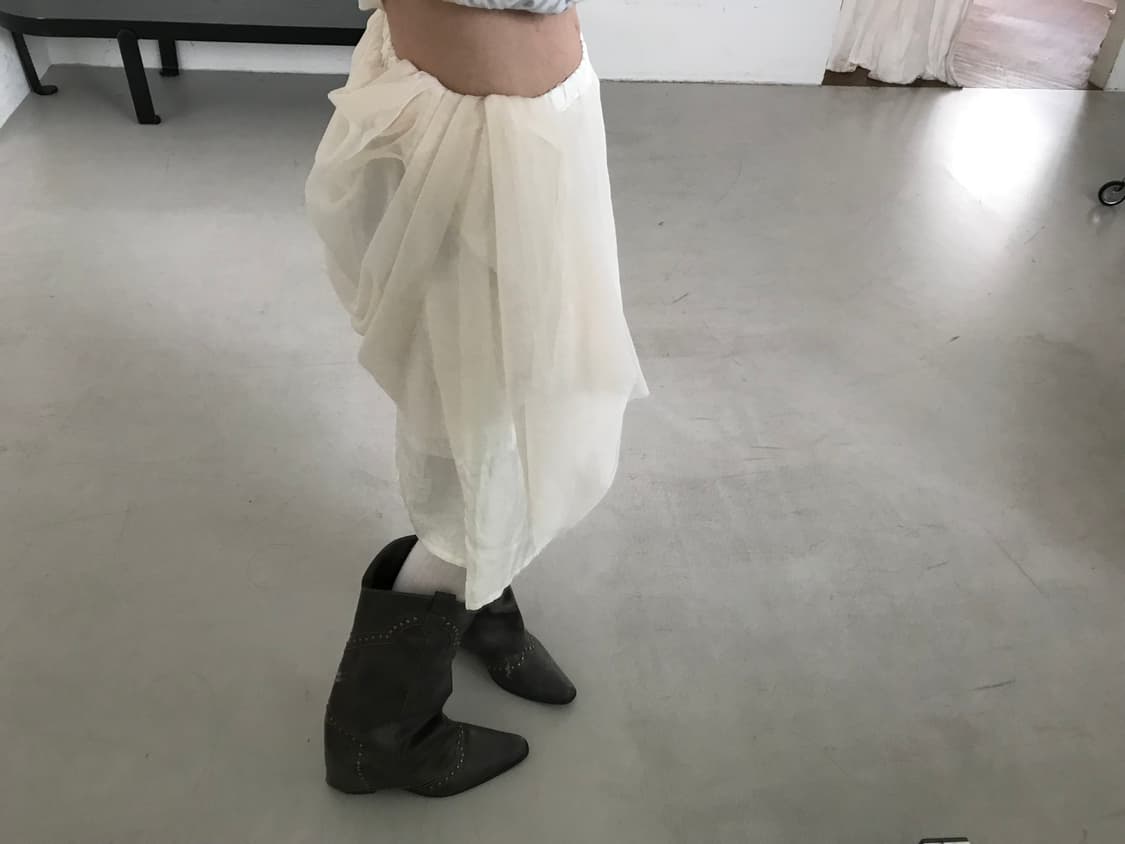 vintage ivory sha skirt  상품이미지4