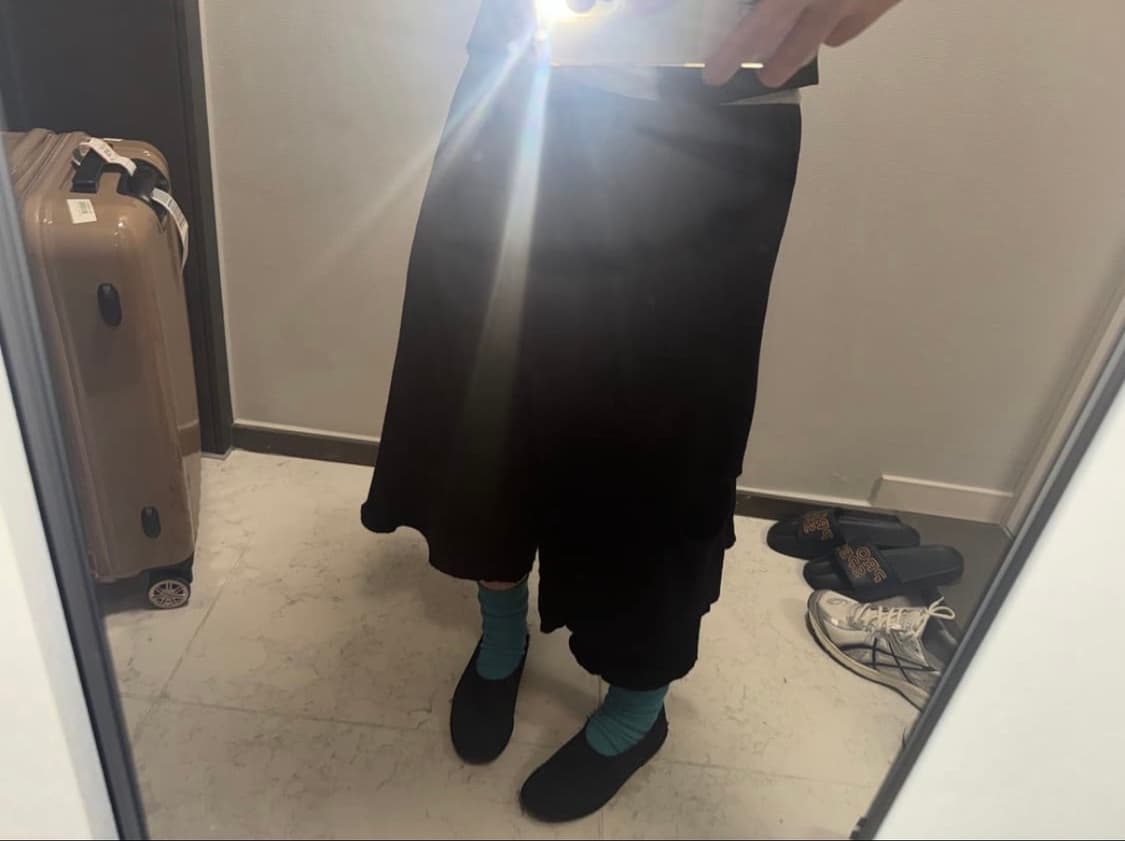 꼼데가르송 트리콧 랩스커트 팬츠 상품이미지3