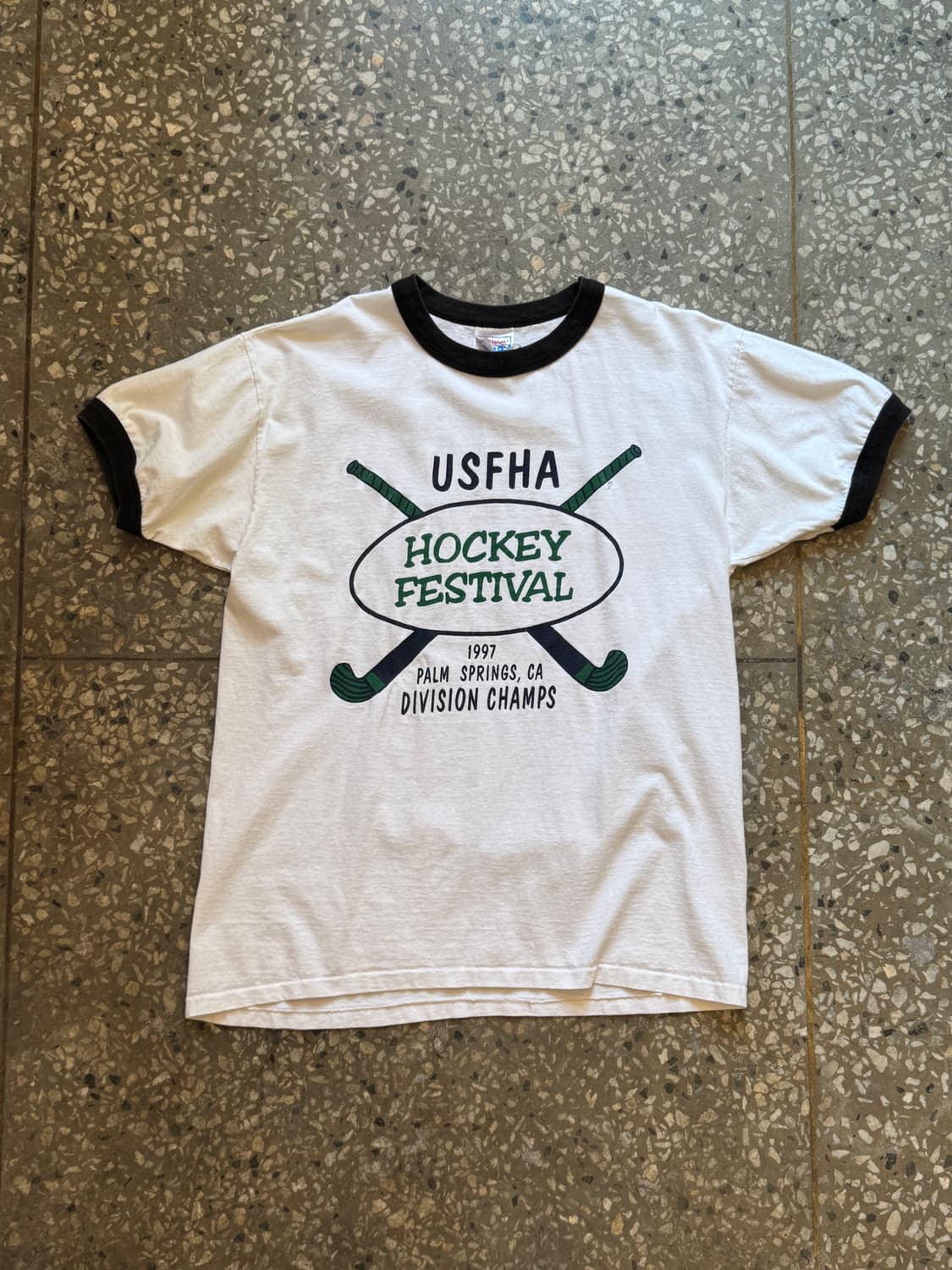 90s 헤인즈 USA 링거 티셔츠(HT93) 상품이미지1