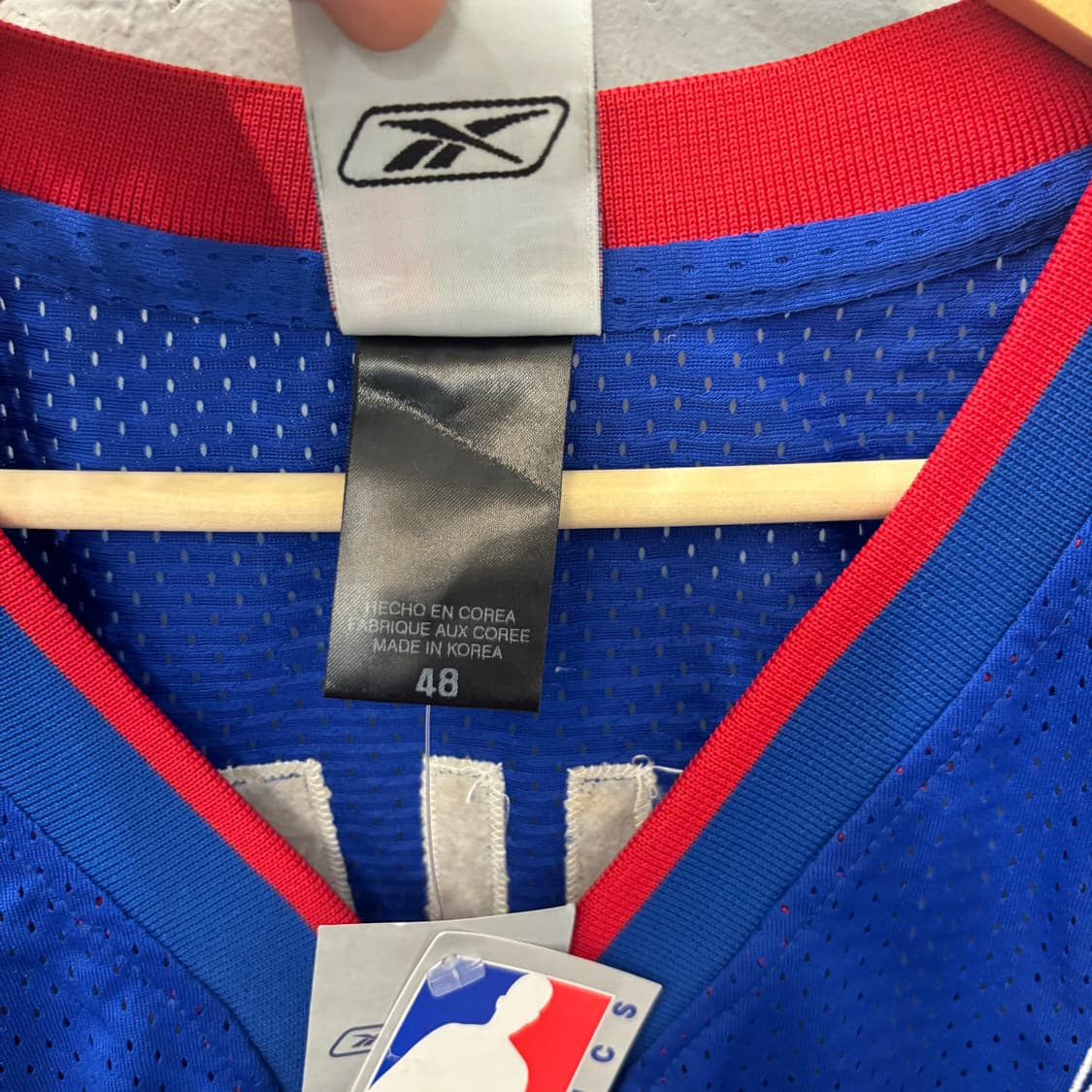 NBA X 리복 디트로이트 피스톤즈 슬리브리스 유니폼 XL 상품이미지9