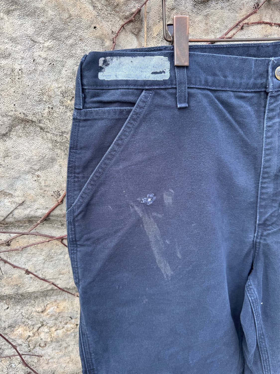 칼하트 빈티지 b11 mdt 네이비 싱글니 카펜터 워크 팬츠 상품이미지5