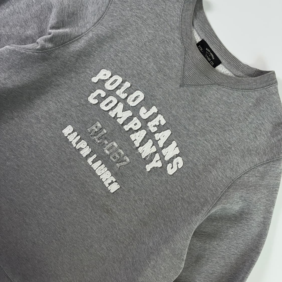 Polo jeans 폴로 진스 라인 그런지 스펠 자수 맨투맨 상품이미지3