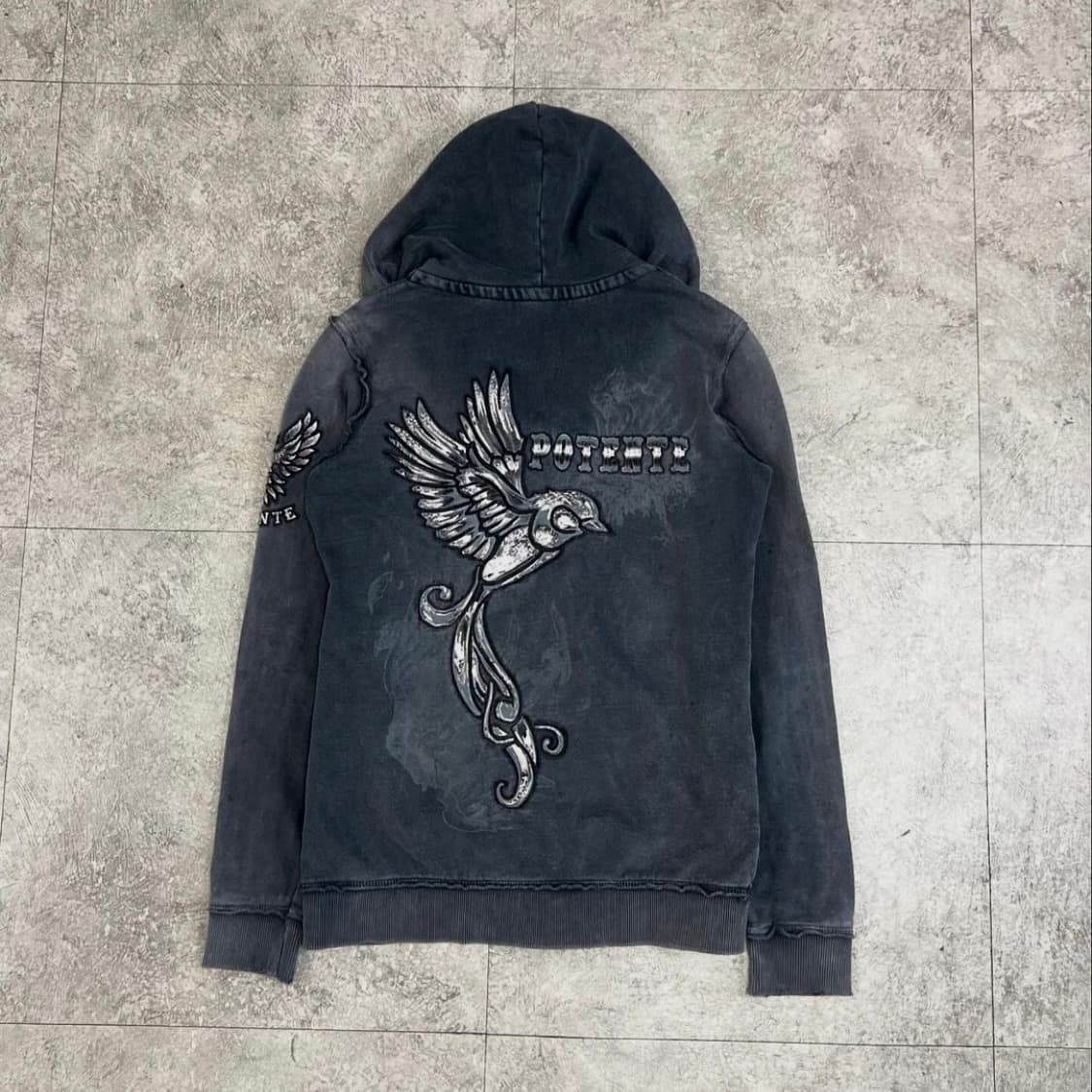 빈티지 고딕 그런지 후드집업 상품이미지2