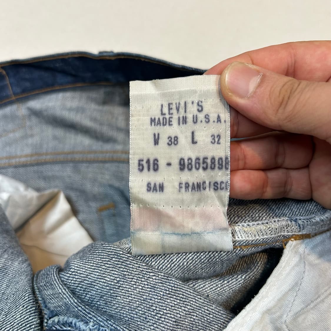 38inch) 리바이스 501 USA 진청 데님 청바지 상품이미지9