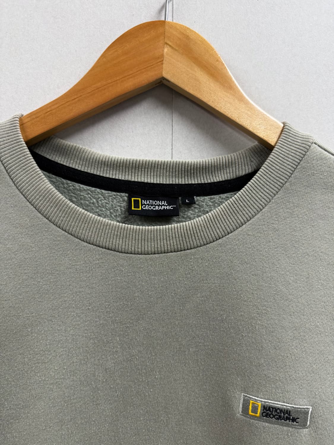 남성 L / 내셔널지오그래픽 와펜 맨투맨 카키 상품이미지4