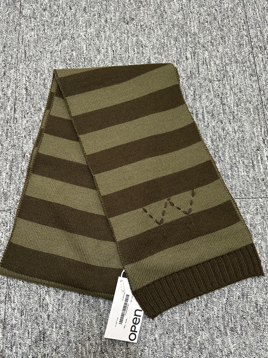 새상품) Open yy 오픈와이와이 목도리 머플러 스카프 yy 스트라이프 상품이미지2