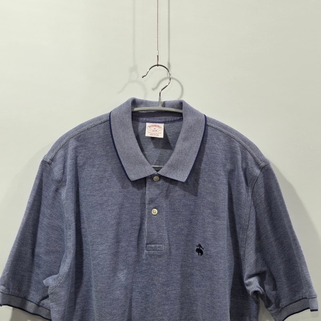 브룩스브라더스 피케 카라 멜란지 블루 반팔티 M  상품이미지2