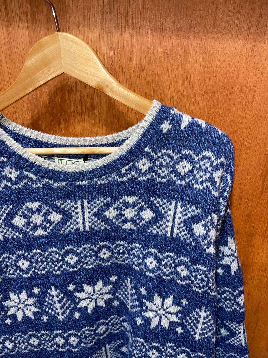 (XL) 80~90s USA L.L.Bean 엘엘빈 노르딕 울 니트 상품이미지7