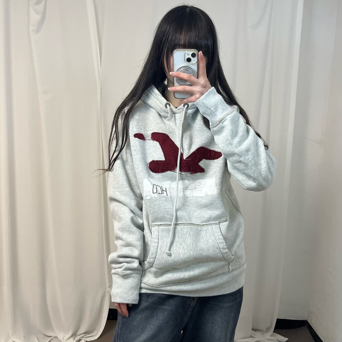 Hollister melange grey hoodie 상품이미지1