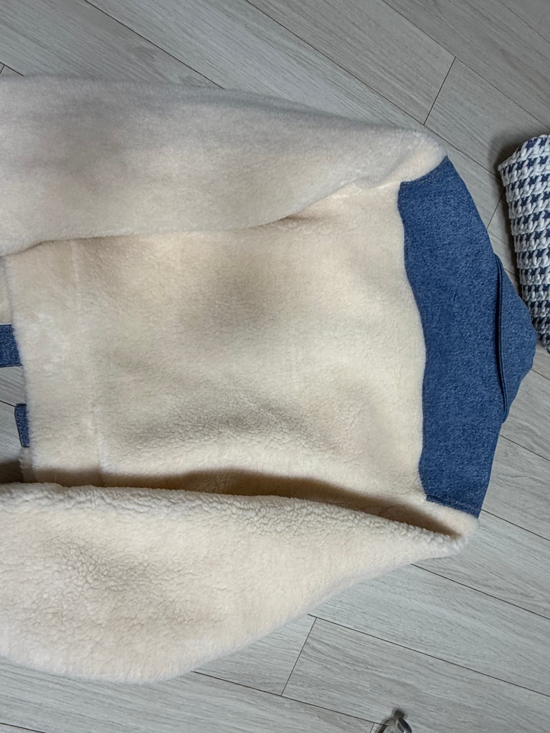 마쥬 양털 데님 배색 자켓 사이즈 36 상품이미지2