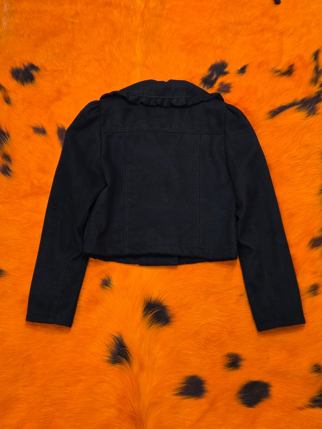 JPN 프릴 블랙 폴리 라이더 자켓 상품이미지5