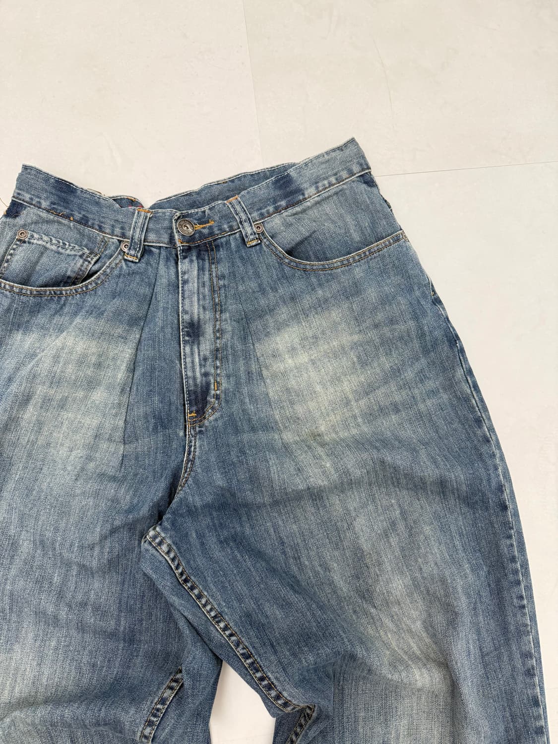 와이드 워싱 중청 팬츠  상품이미지5