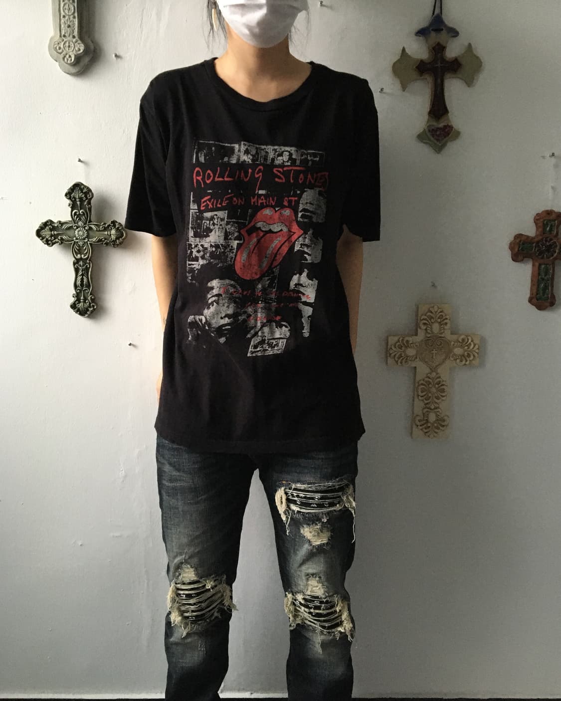 the rolling stones Printing t shirt 상품이미지1