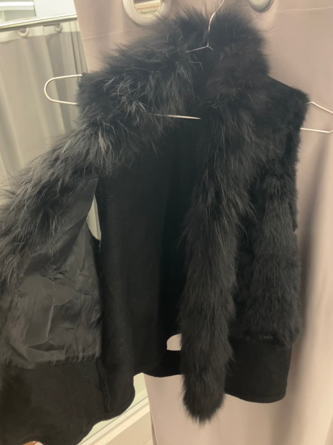 블랙 퍼 니트베스트 상품이미지3