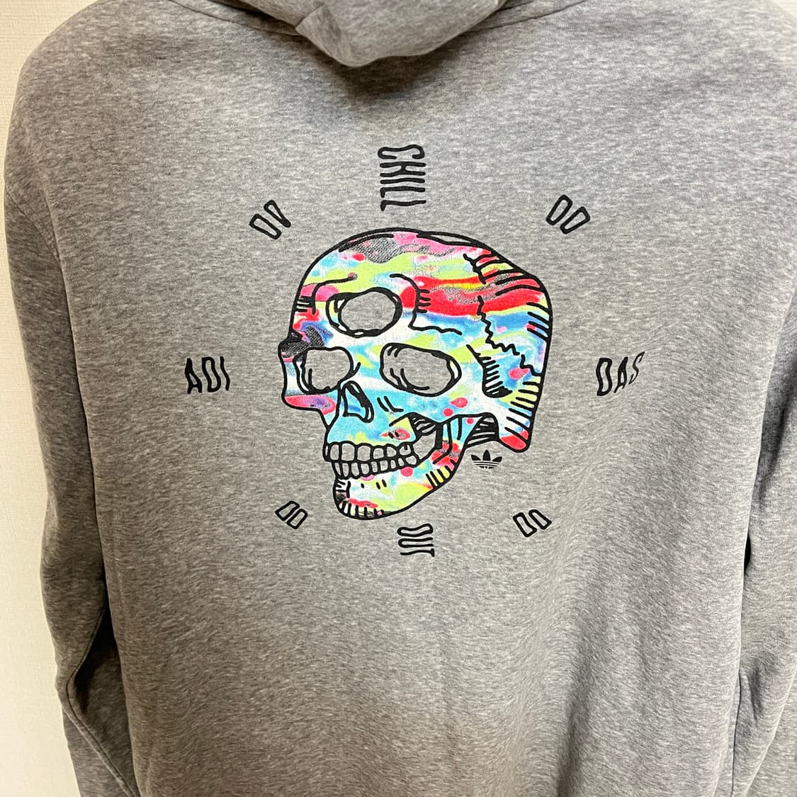 (2XL 작게나옴) 아디다스 약기모 스컬 프린팅 후드집업 상품이미지2