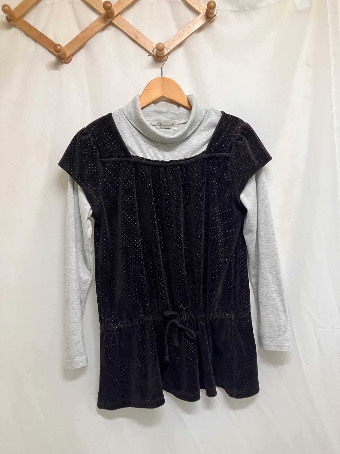 Petitreitre 도트 레이어드 탑 상품이미지1