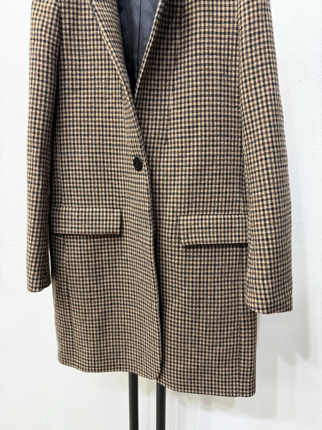 정품) maje 마쥬 하운드투스 체크 자켓 36 상품이미지3